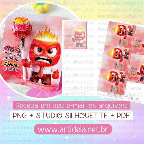 Arquivo Digital - Cartão Pirulito Divertidamente (Raiva)