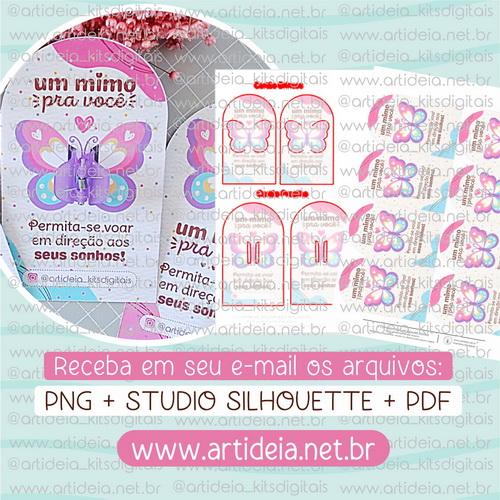 Arquivo Digital - Cartão Borboleta (Brinco-Presilha-Escova)