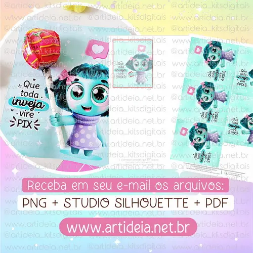 Arquivo Digital - Cartão Pirulito Divertidamente (Inveja)