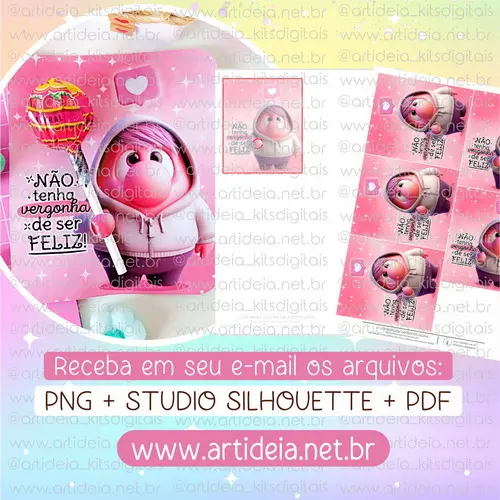 Arquivo Digital - Cartão Pirulito Divertidamente (Vergonha)