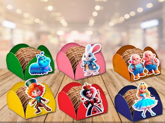 Forminhas para Doces Alice no País das Maravilhas