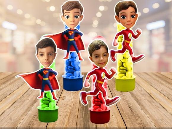 Apliques para Tubetes Personalizados com a Foto e Personagem