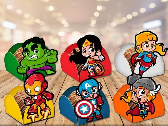 Forminhas Heróis - Vingadores e Liga da Justiça