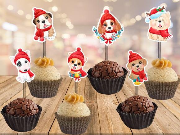Topper de Natal Pets - Cachorrinhos