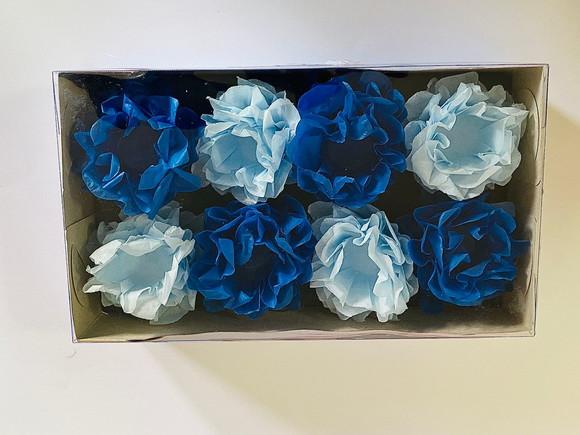 Forminhas de Luxo de Seda Anitta 85 Azuis 40 Unidades