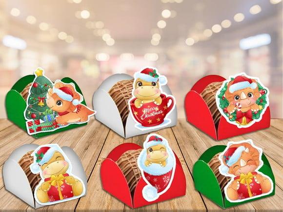 Forminhas de Natal Dinossauros Baby