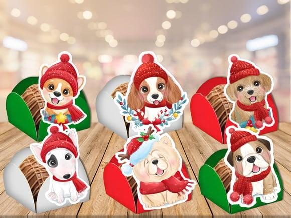 Forminhas Pets de Natal - Cachorrinhos para Festa Pets