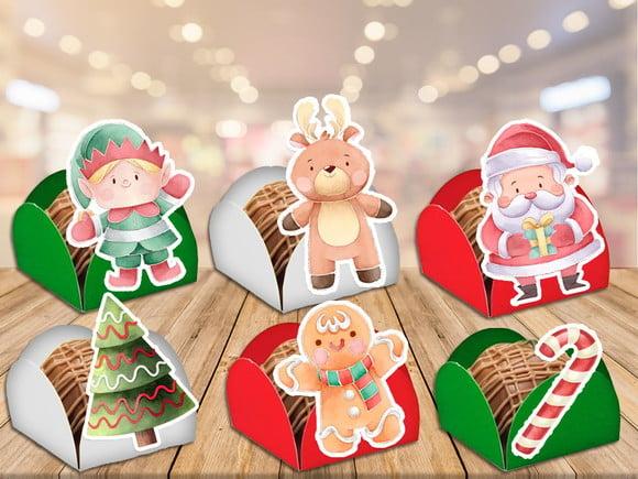 Forminhas de Natal Aquarelados
