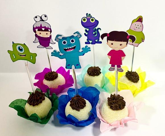 Forminhas Monstros Sa e Toppers Luxo