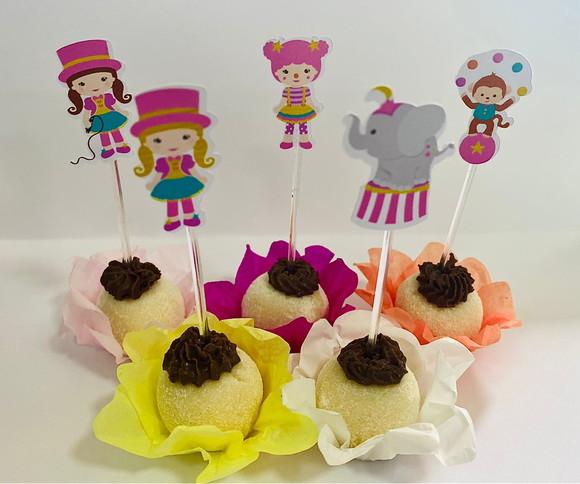 Forminhas Circo Rosa e Toppers