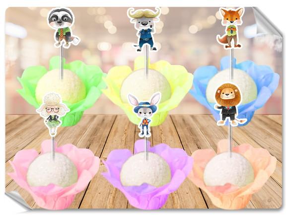 Forminhas Luxo De Seda + Toppers Zootopia