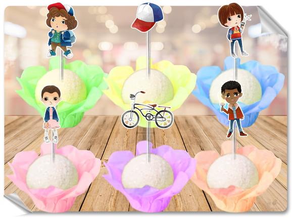 Forminhas Luxo De Seda + Toppers Stranger Things