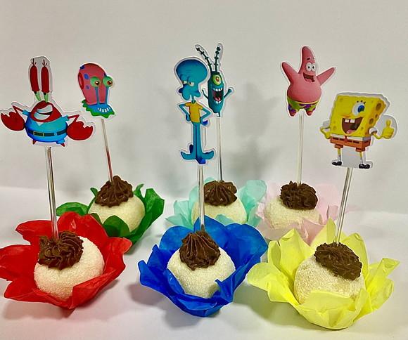 Forminhas Bob Esponja e Toppers