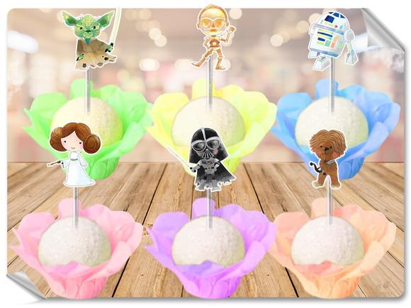 Forminhas Luxo De Seda + Toppers Star Wars