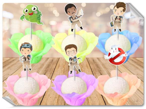 Forminhas Luxo De Seda + Toppers Caça Fantasma