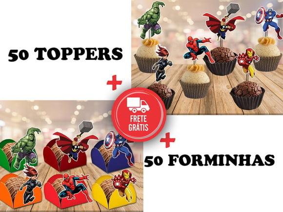 Vingadores - Forminhas E Toppers