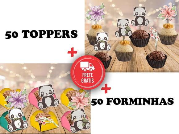 Panda - Forminhas E Toppers