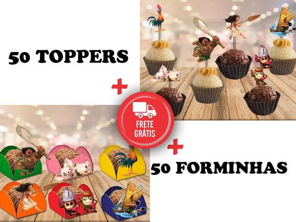 Moana - Forminhas E Toppers