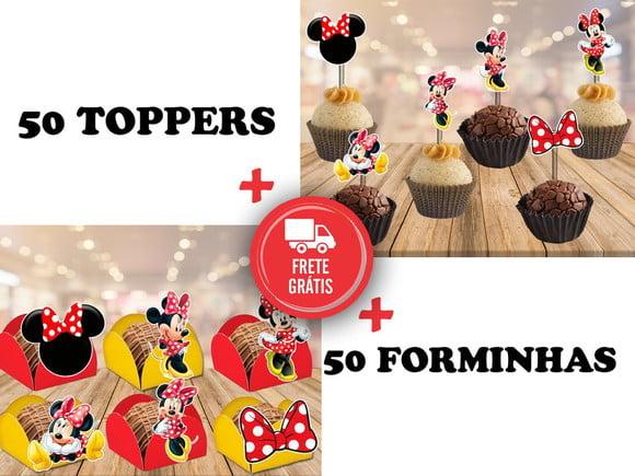 Minnie Mouse - Forminhas E Toppers