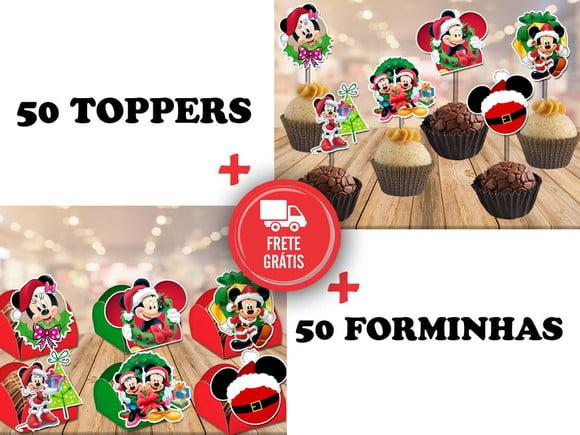 Mickey De Natal - Forminhas E Toppers