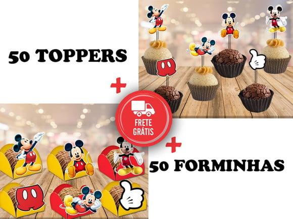 Mickey - Forminhas E Toppers