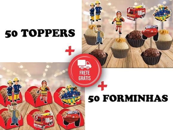 Bombeiro Sam - Forminhas E Toppers