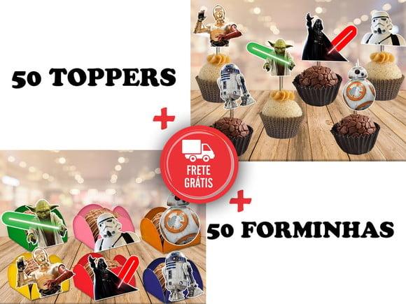 Star Wars - 50 Forminhas E 50 Toppers
