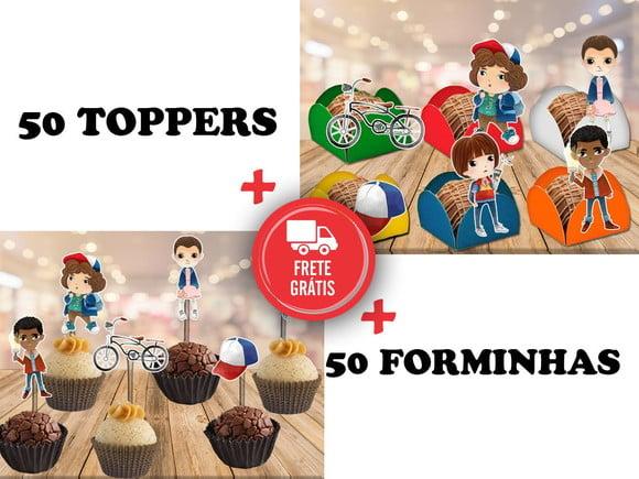 Stranger Thing - 50 Forminhas E 50 Toppers