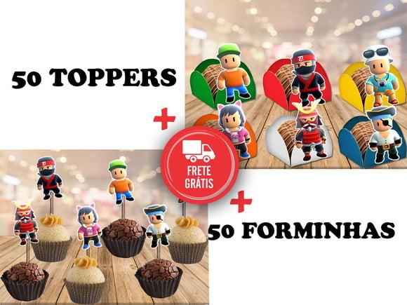 Stumble Guys - 50 Forminhas E 50 Toppers