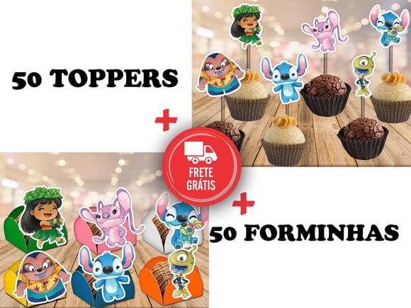 Lilo E Stich - 50 Forminhas E 50 Toppers