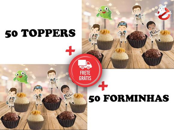 Caça-fantasmas -50 Forminhas E 50 Toppers