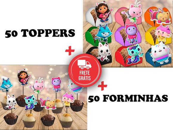 A Casa Mágica De Gabby - 50 Forminhas E 50 Toppers