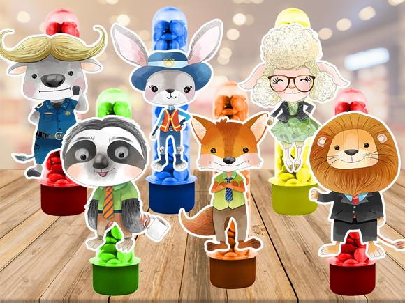 apliques para tubetes zootopia