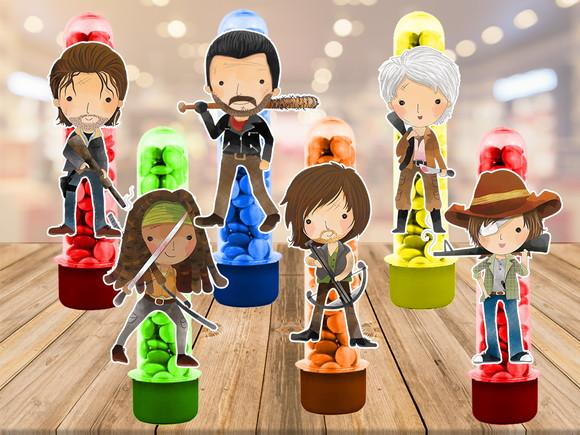 apliques para tubetes the walking dead