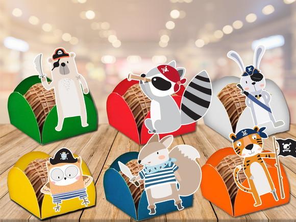 forminhas para tubetes animais pirata