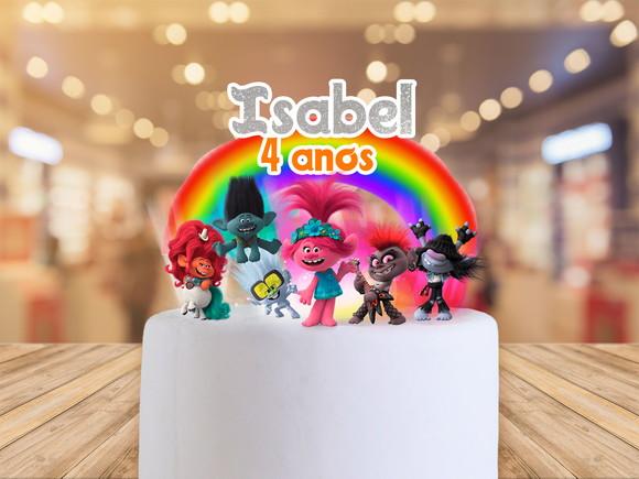 Topo de bolo trolls 2