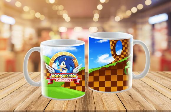 canecas personalizada sonic - polímero