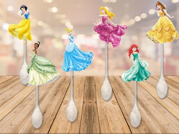 colherzinha para brigadeiro personalizada princesas