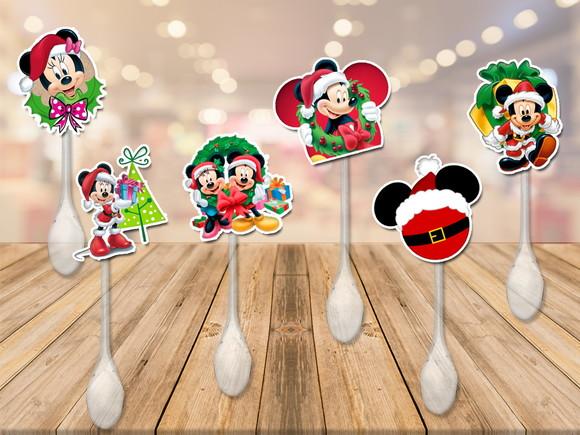 colherzinha personalizada mickey de natal