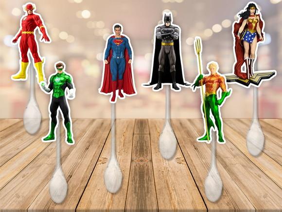 colherzinha personalizada liga da justiça
