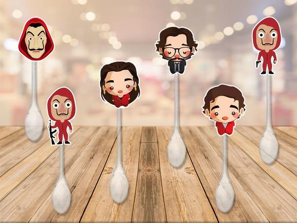 colherzinha personalizada la casa de papel