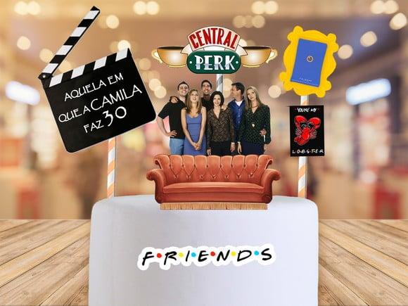 Topo de bolo Friends