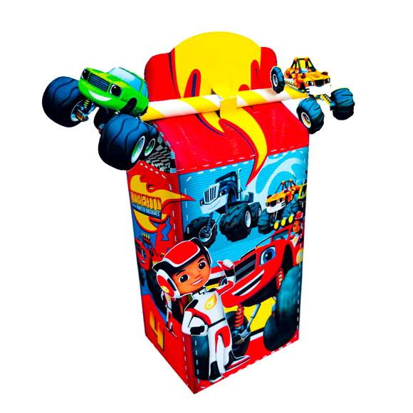 Caixa Milk com canudo Blaze Monster Machine - 10 unidades