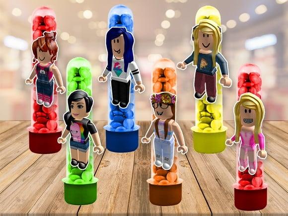 roblox - apliques para tubetes - 50 unidades