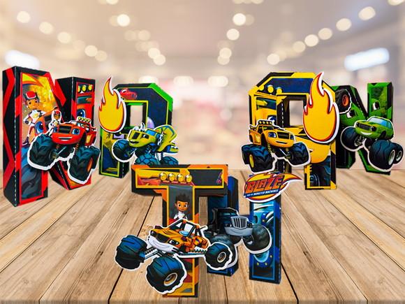 Letras 3d - Blaze Monster Machine