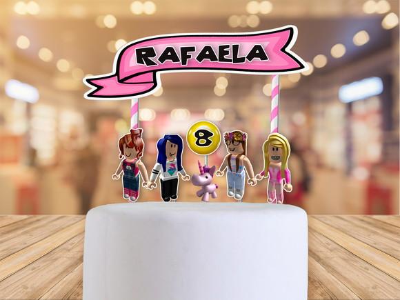 Topo de bolo Roblox Menina
