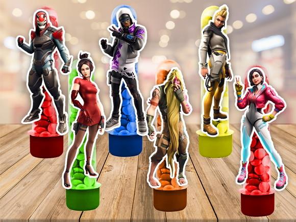 apliques para tubetes fortnite - 50 unidades