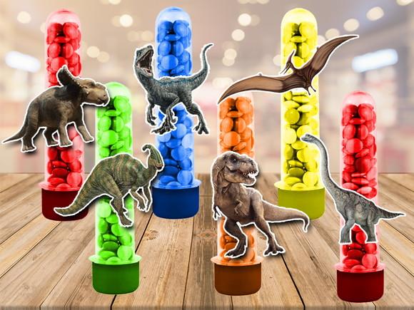 apliques para tubetes dinossauros - 50 unidades