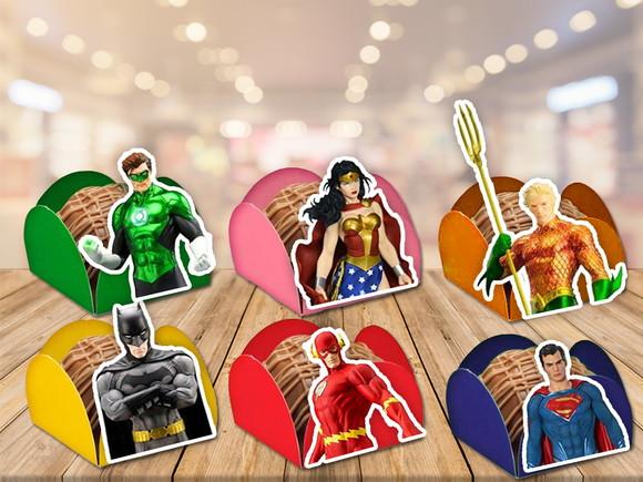 forminhas liga da justiça- 100 unidades