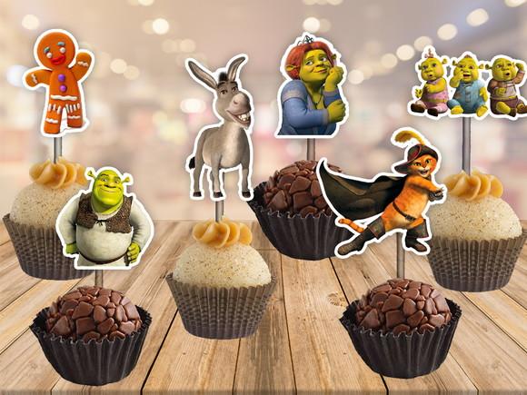 toppers shrek - 100 unidades